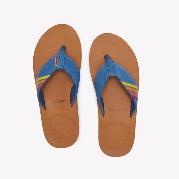 Hari Mari Men Size 10 Del Mar Harbor Flip Flops Comfort Memory Foam